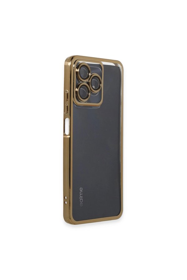 Evi̇mdeyokyok Realme C53 Kılıf Razer Lensli̇ Si̇li̇kon - Gold