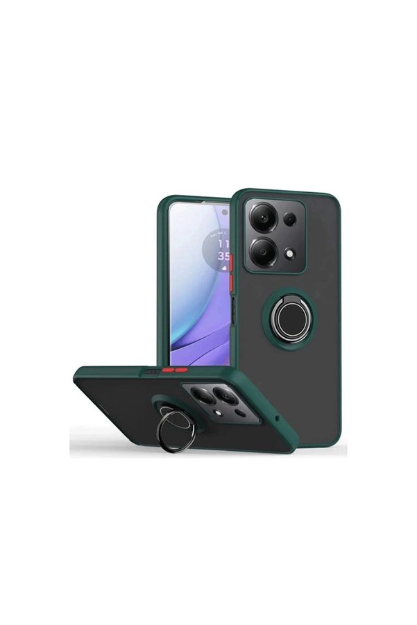 Evimdeyokyok Xiaomi Redmi Note 13 Pro 4G Montreal Yüzüklü Silikon Kapak - Yeşil