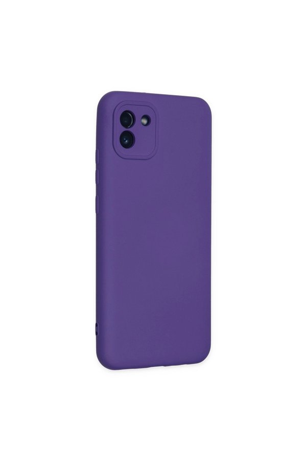 Evi̇mdeyokyok Samsung Galaxy A03 Kılıf Nano İçi̇ Kadi̇fe Si̇li̇kon - Mor
