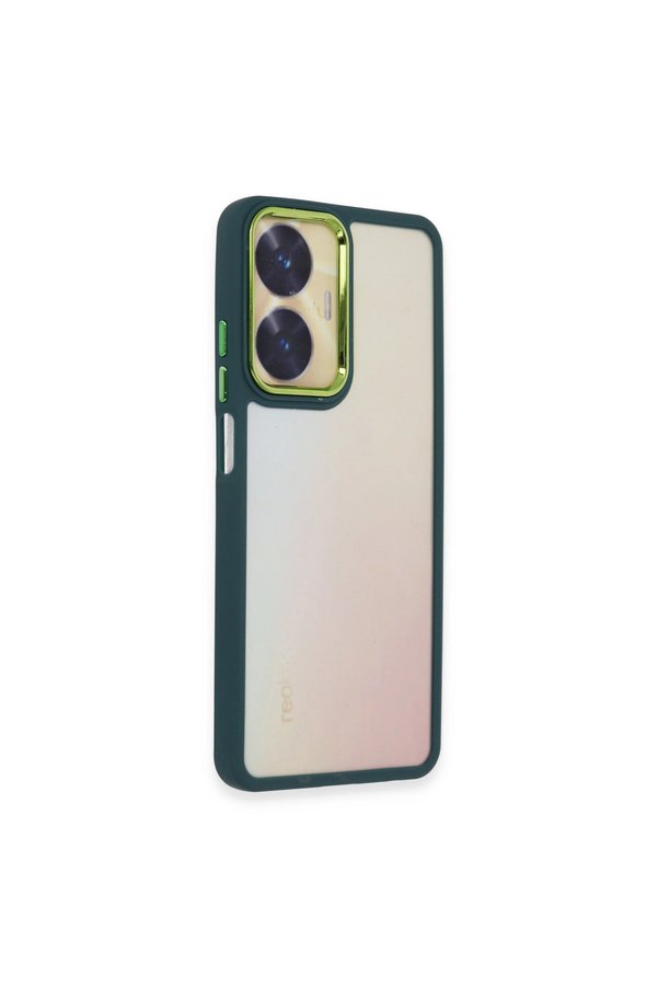 Evi̇mdeyokyok Realme C55 Kılıf Dora Kapak - Haki̇ Yeşi̇l