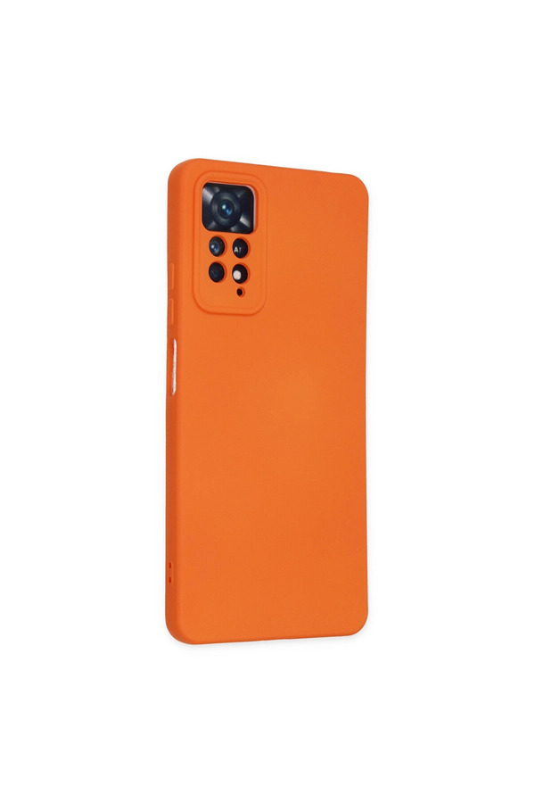 Evimdeyokyok Xiaomi Redmi Note 11 Pro Kılıf Nano İçi Kadife Silikon - Turuncu