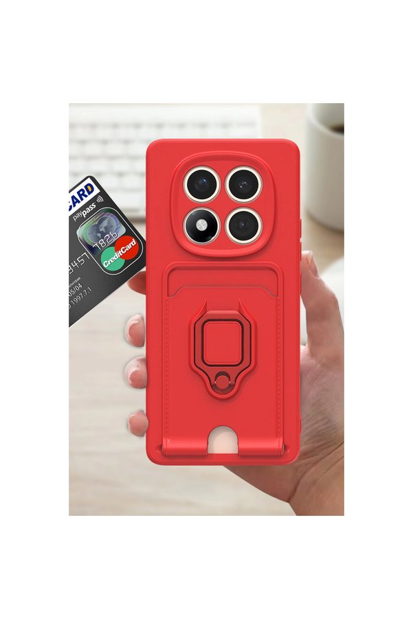 Evi̇mdeyokyok Xi̇aomi̇ Redmi̇ Note 14 Pro Plus Kılıf Zuma Kartvi̇zi̇tli̇ Yüzüklü Si̇li̇kon - Pembe