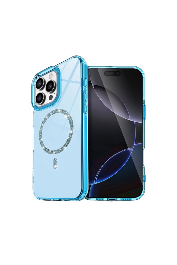 Evimdeyokyok Apple İphone 16 Pro Max Live Diamond Magsafe Kapak - Mavi