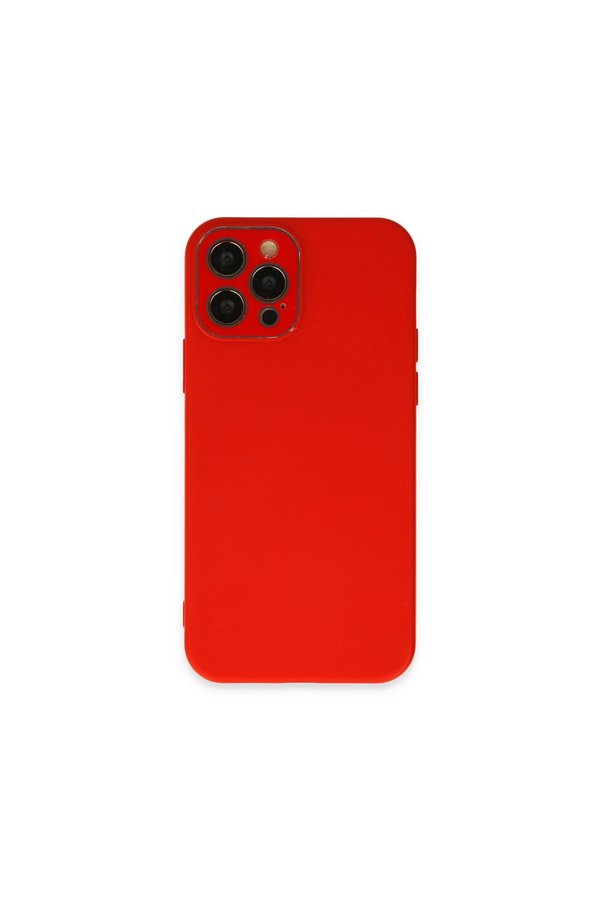 Evimdeyokyok Apple İphone 12 Pro Max Kılıf Lansman Glass Kapak - Kırmızı