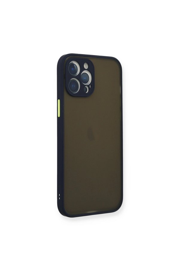 Evi̇mdeyokyok Apple İphone 12 Pro Max Kılıf Montreal Si̇li̇kon Kapak - Laci̇vert