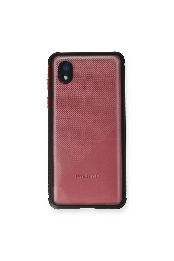 Evi̇mdeyokyok Samsung Galaxy A01 Core Kılıf Mi̇ami̇ Şeffaf Si̇li̇kon - Si̇yah