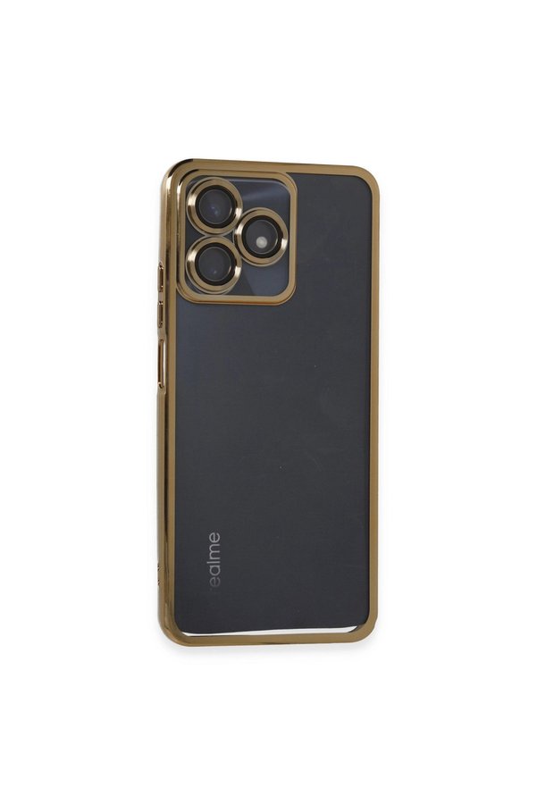Evimdeyokyok Realme C53 Kılıf Razer Lensli Silikon - Gold