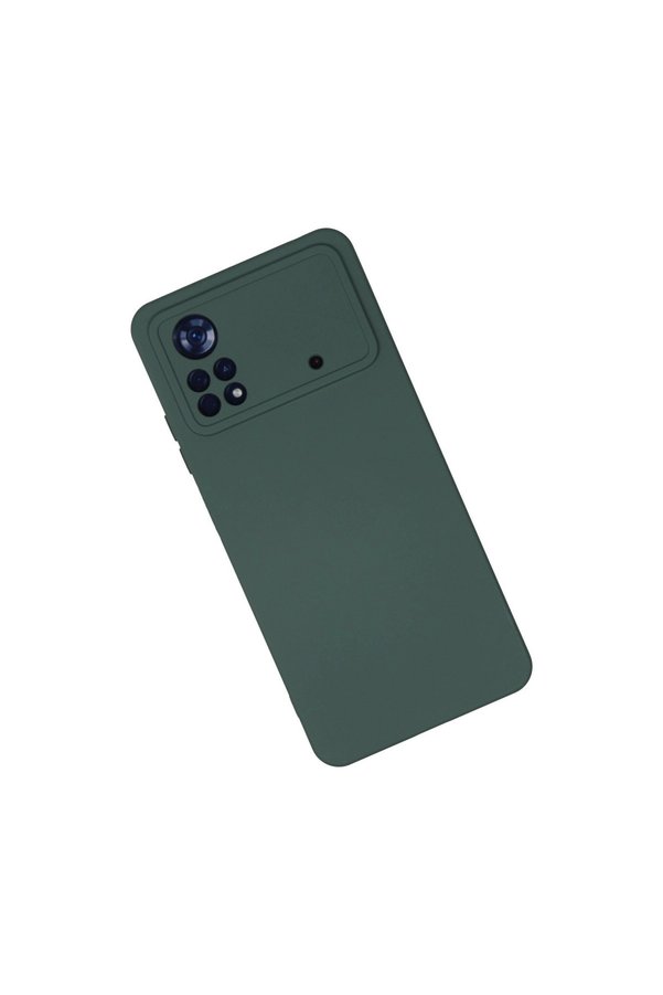 Evimdeyokyok Xiaomi Poco X4 Pro 5G Kılıf Nano İçi Kadife Silikon - Koyu Yeşil