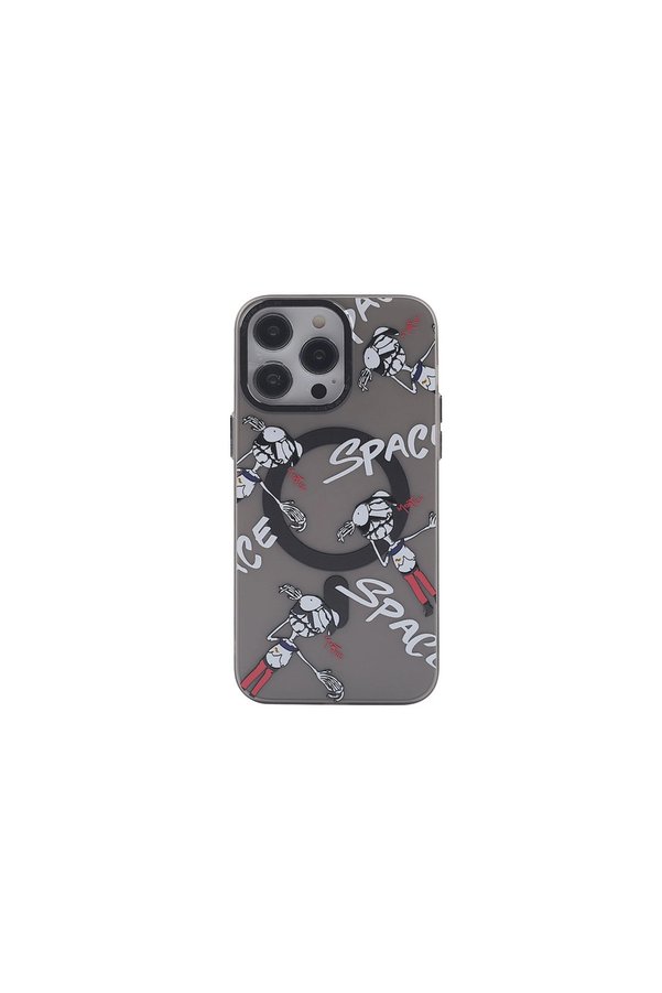 Evi̇mdeyokyok Apple İphone 14 Pro Kılıf Apollo Magneti̇csafe Desenli̇ Kapak - Apollo Si̇yah - 3