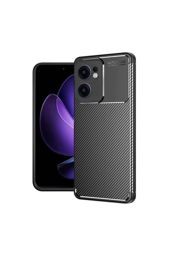 Evimdeyokyok Oppo Reno 13F Kılıf Auto Focus Karbon Kapak - Siyah
