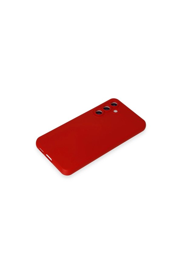 Evi̇mdeyokyok Samsung Galaxy S23 Fe Kılıf Nano İçi̇ Kadi̇fe Si̇li̇kon - Kırmızı