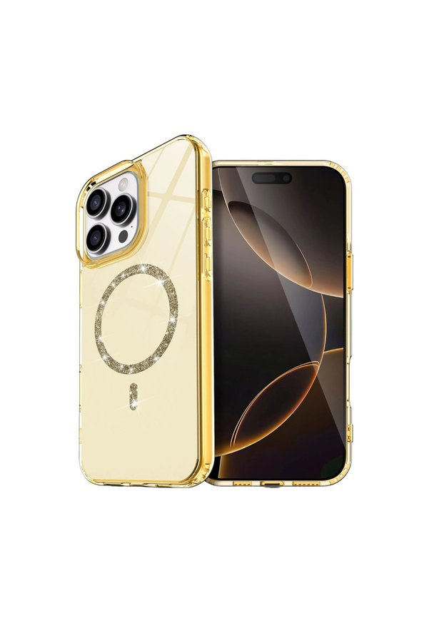Evimdeyokyok Apple İphone 16 Pro Max Live Diamond Magsafe Kapak - Sarı