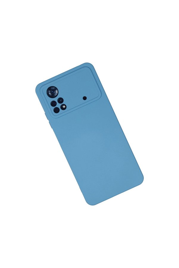 Evimdeyokyok Xiaomi Poco X4 Pro 5G Kılıf Nano İçi Kadife Silikon - Mavi