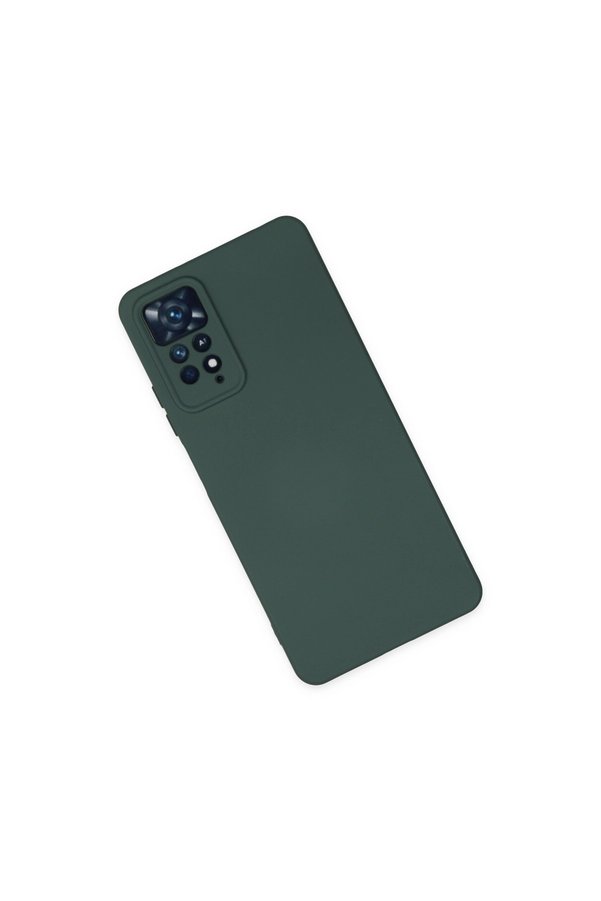 Evimdeyokyok Xiaomi Redmi Note 11 Pro Kılıf Nano İçi Kadife Silikon - Koyu Yeşil