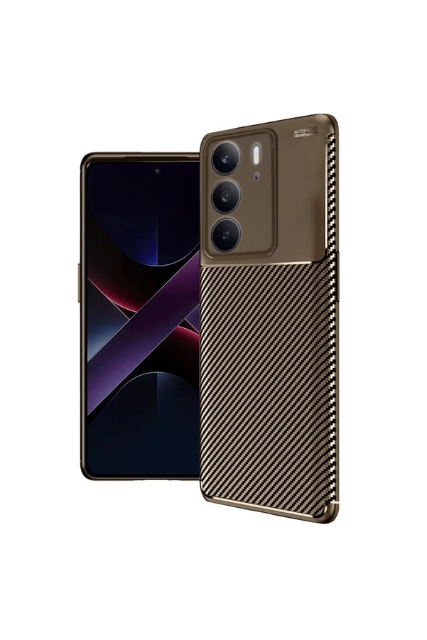 Evimdeyokyok Realme C75 4G Auto Focus Karbon Kapak - Kahverengi