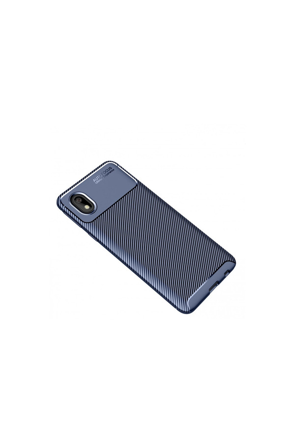Evi̇mdeyokyok Samsung Galaxy A01 Core Kılıf Auto Focus Karbon Kapak - Laci̇vert