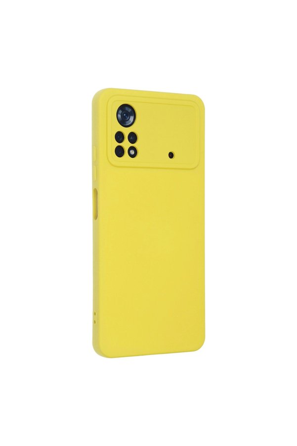 Evimdeyokyok Xiaomi Poco X4 Pro 5G Kılıf Nano İçi Kadife Silikon - Sarı