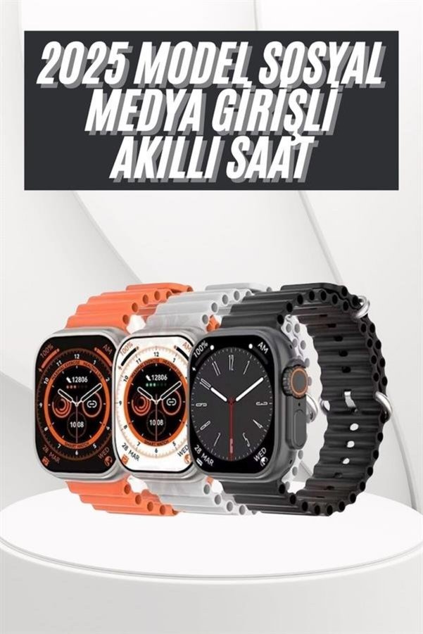 Etc Yeni Nesil Akıllı Saat Uyku Ve Sağlık Takibi Titeşimli Sesli Arama Mesaj Ve Bil - Mmmmmm4181-3