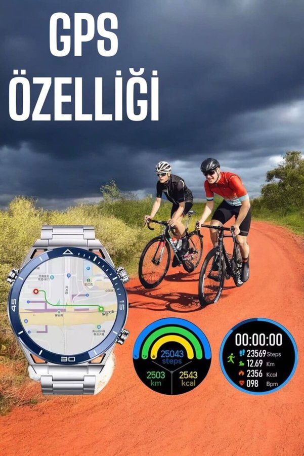 Emrexport Akıllı Saat Yeni Nesil 2024 Model Metal Kordonlu Bluetooth Bağlantılı - Galltr8623-6817