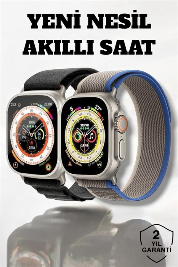 Etc 49Mm Ekranlı Kan Basıncı Ve Adımsayar Özellikli Bluetooth Akıllı Saat - Mmmmmm6807-9878