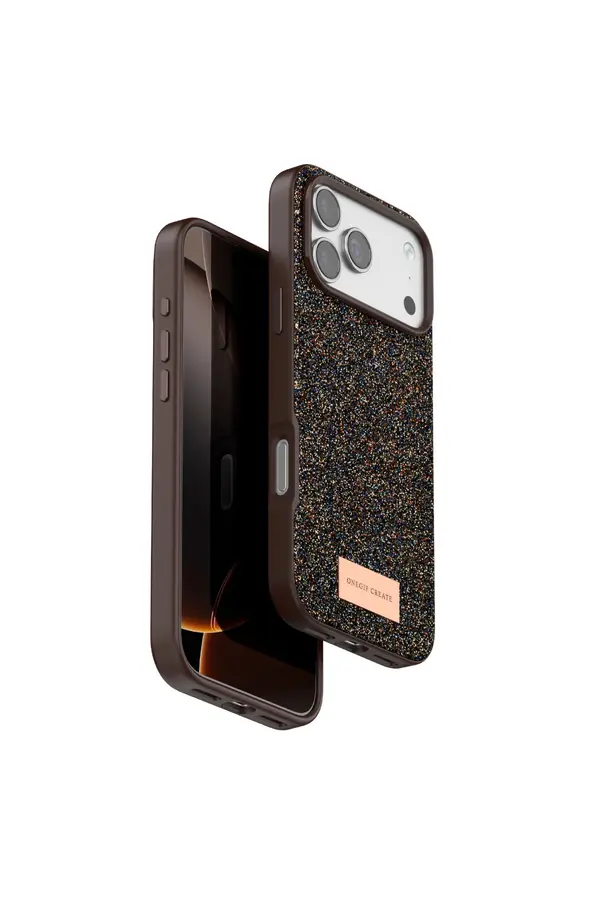 Evimdeyokyok Onegif Apple İphone 17 Pro Max Bright Simli Kapak - Gold