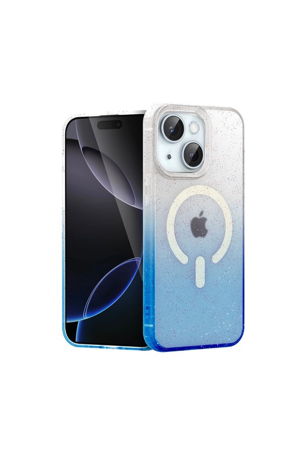 Evimdeyokyok Apple İphone 15 Plus Pummel Shiny Magsafe Kapak - Mavi