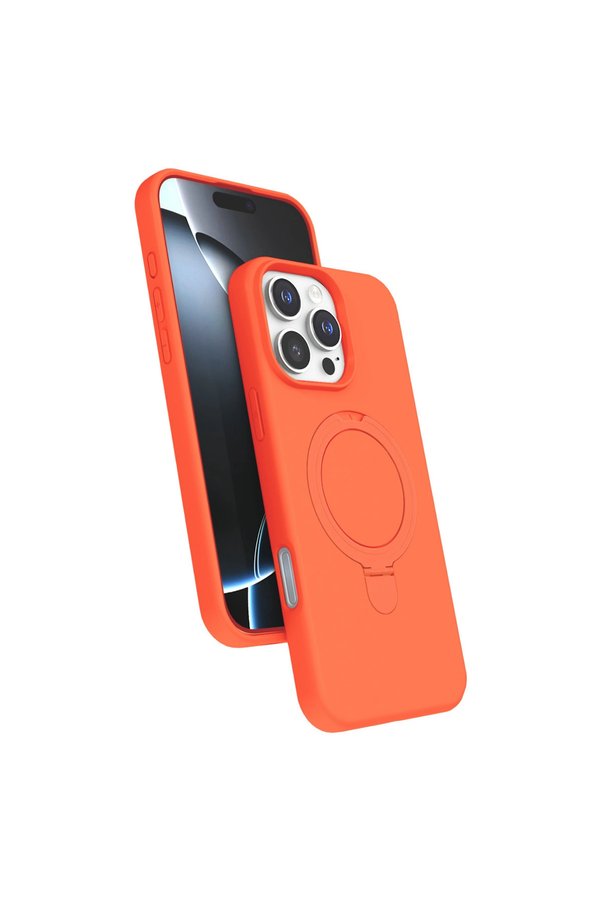 Evimdeyokyok Apple İphone 16 Pro Max Regal Magsafe Standlı Kapak - Turuncu