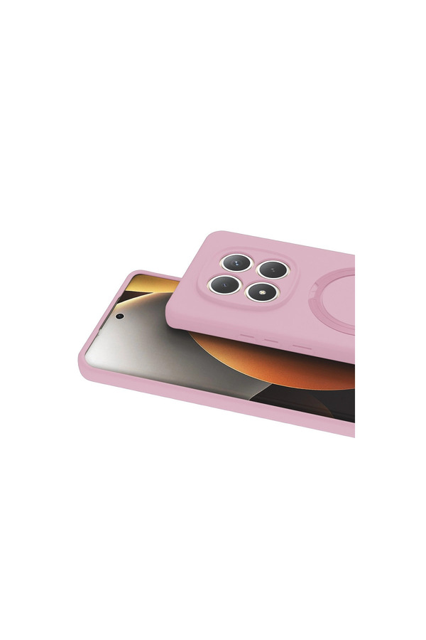 Evi̇mdeyokyok Xi̇aomi̇ Redmi̇ Note 15 4G Regal Magsafe Standlı Kapak - Açık Pembe