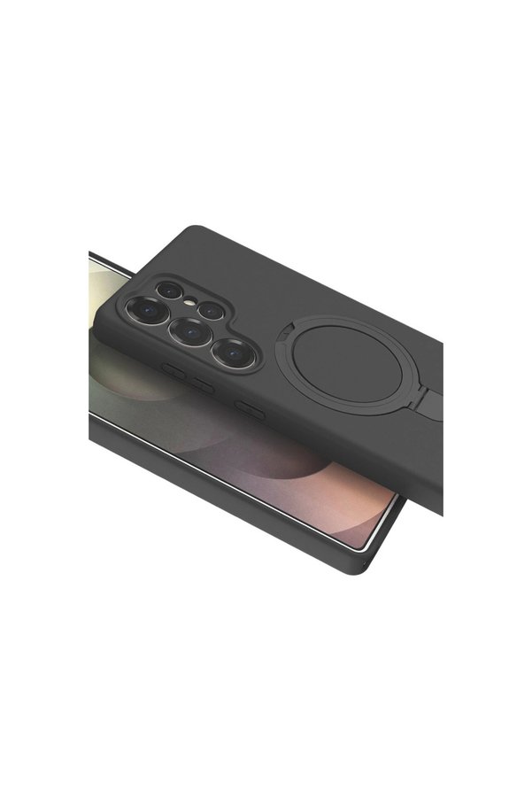 Evi̇mdeyokyok Samsung Galaxy S25 Ultra Regal Magsafe Standlı Kapak - Ti̇tan Gri̇