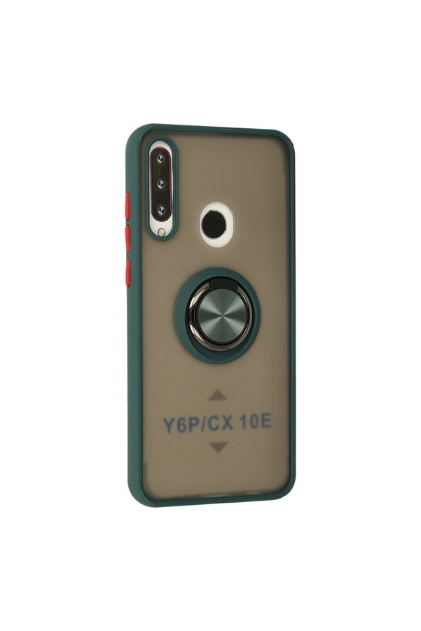 Evimdeyokyok Huawei Y6P Kılıf Montreal Yüzüklü Silikon Kapak - Yeşil