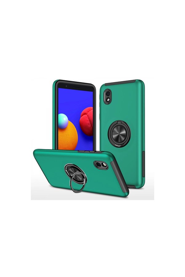 Evimdeyokyok Samsung Galaxy A01 Core Kılıf Elit Yüzüklü Kapak - Yeşil