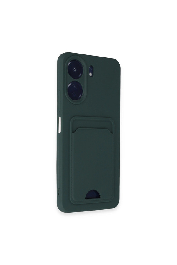 Evimdeyokyok Xiaomi Redmi 13C Kılıf Kelvin Kartvizitli Silikon - Koyu Yeşil