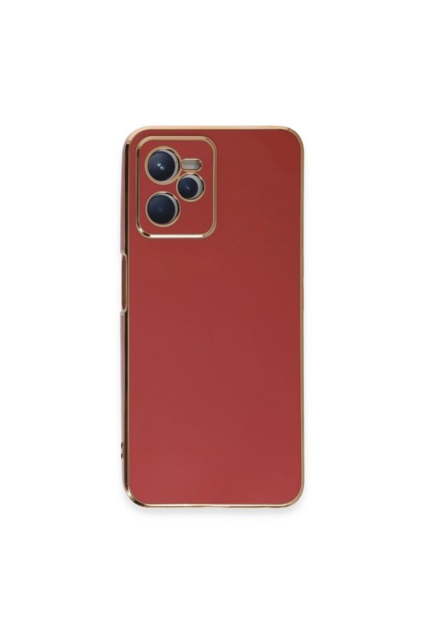Evimdeyokyok Realme C35 Kılıf Volet Silikon - Kırmızı