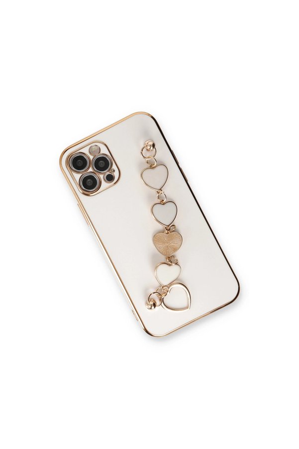Evimdeyokyok Apple İphone 12 Pro Max Kılıf Esila Silikon - Beyaz
