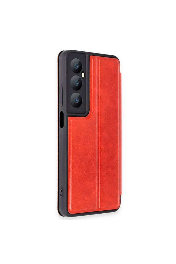 Evi̇mdeyokyok Realme C65 Kılıf Fli̇p Cover - Kırmızı