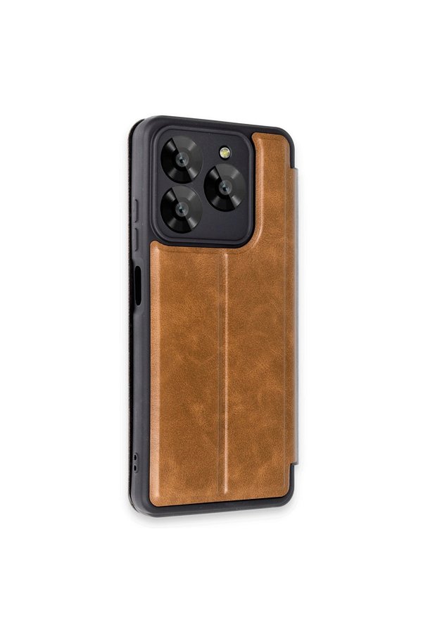 Evi̇mdeyokyok General Mobi̇le Era 30 Kılıf Fli̇p Cover - Taba