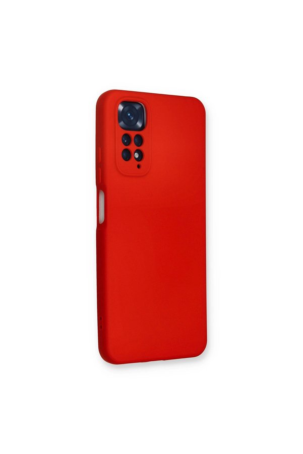 Evimdeyokyok Xiaomi Redmi Note 11 Kılıf Nano İçi Kadife Silikon - Kırmızı