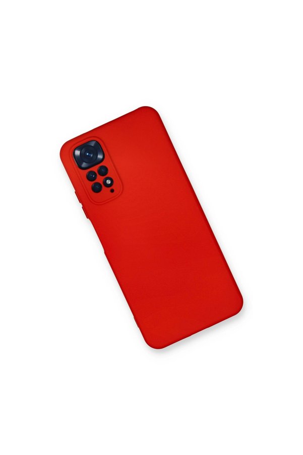 Evimdeyokyok Xiaomi Redmi Note 11 Kılıf Nano İçi Kadife Silikon - Kırmızı