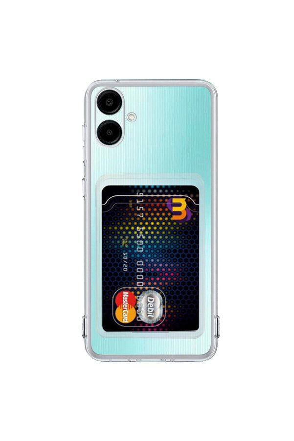 Evimdeyokyok Samsung Galaxy A06 Kılıf Kart Şeffaf Silikon - Şeffaf
