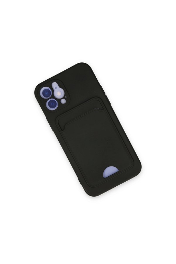 Evimdeyokyok Apple İphone 12 Kılıf Kelvin Kartvizitli Silikon - Siyah