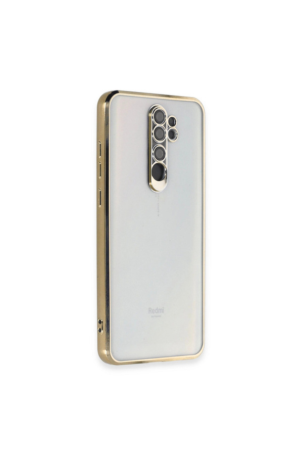 Evimdeyokyok Xiaomi Redmi Note 8 Pro Kılıf Razer Lensli Silikon - Gold