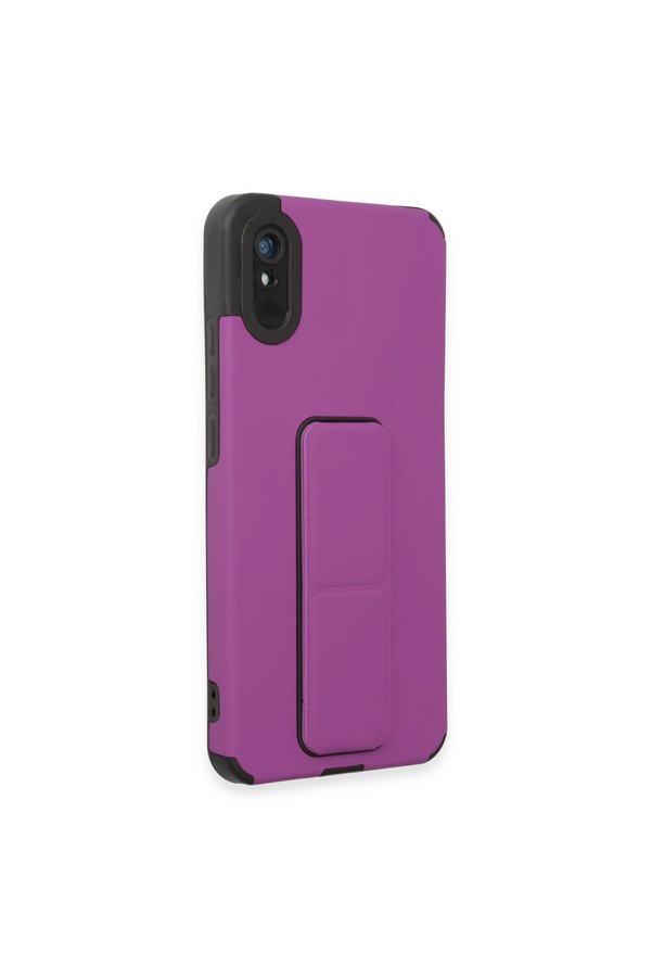 Evimdeyokyok Xiaomi Redmi 9A Kılıf Mega Standlı Silikon - Mor