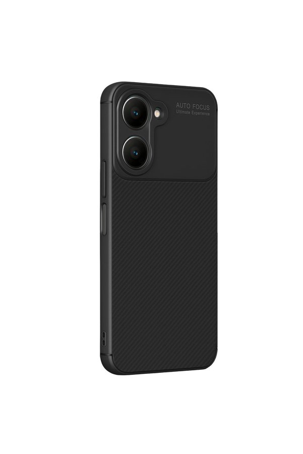 Evimdeyokyok Vivo Y18 Kılıf Auto Focus Karbon Kapak - Siyah
