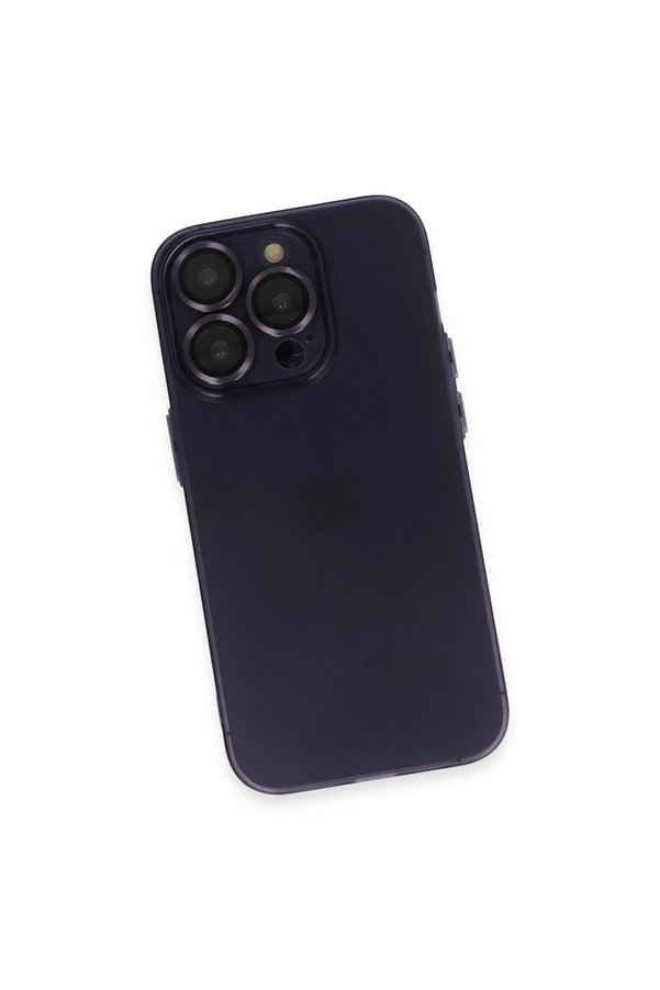 Evimdeyokyok Apple İphone 14 Pro Max Kılıf Luko Lens Silikon - Derin Mor