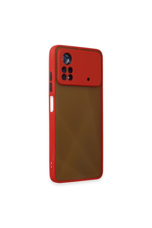 Evimdeyokyok Xiaomi Poco X4 Pro 5G Kılıf Montreal Silikon Kapak - Kırmızı