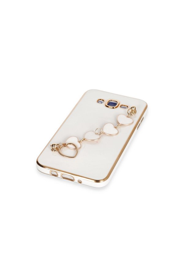 Evimdeyokyok Samsung Galaxy J7 Kılıf Esila Silikon - Beyaz
