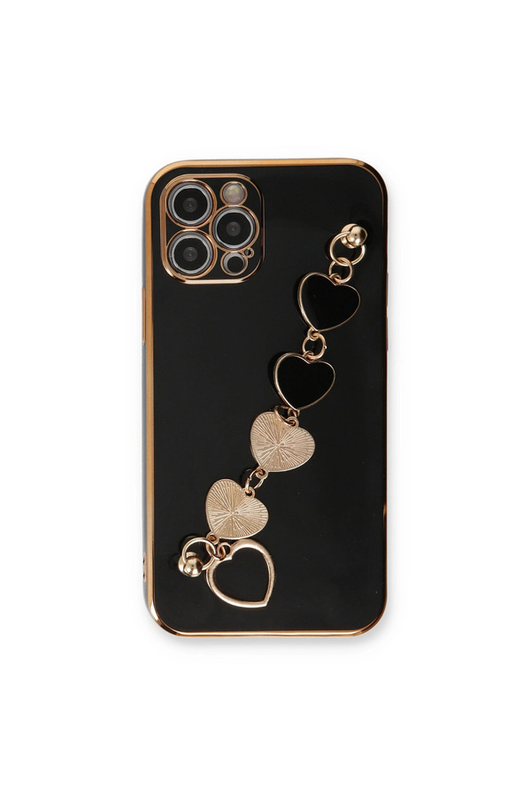 Evimdeyokyok Apple İphone 12 Pro Kılıf Esila Silikon - Siyah