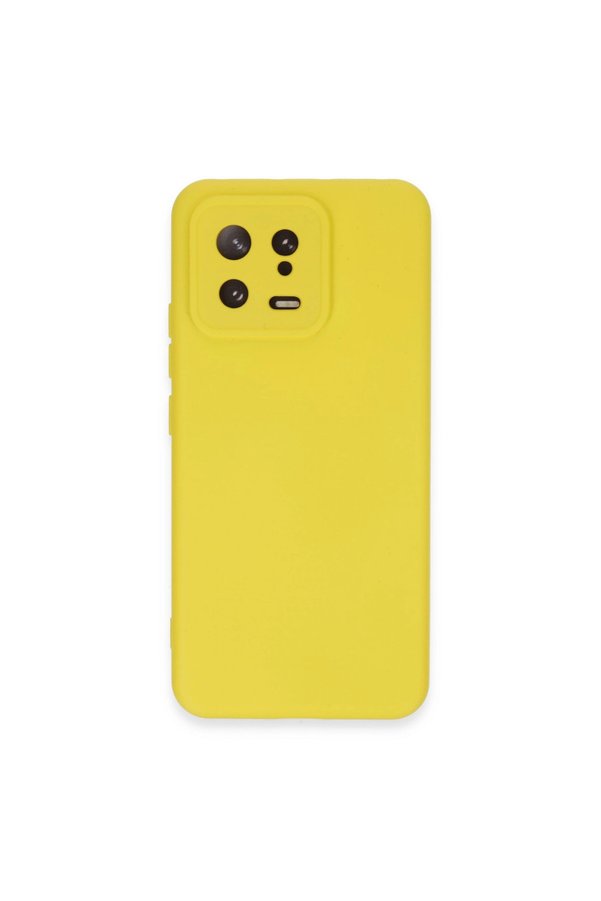Evimdeyokyok Xiaomi Mi 13 Kılıf Nano İçi Kadife Silikon - Sarı