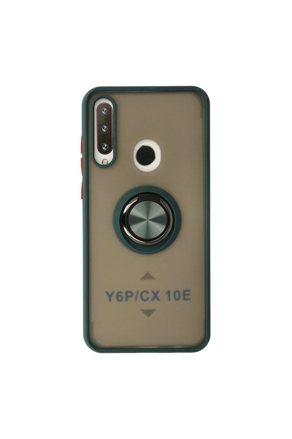 Evimdeyokyok Huawei Y6P Kılıf Montreal Yüzüklü Silikon Kapak - Yeşil