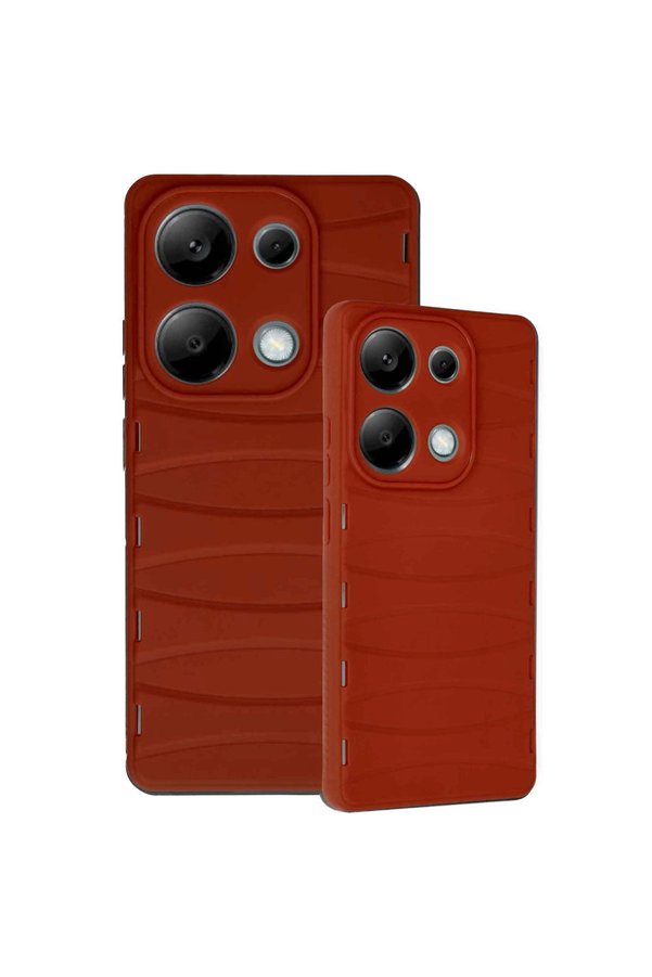 Evimdeyokyok Xiaomi Redmi Note 13 Pro 4G Kılıf Bibercas Silikon Kapak - Kırmızı